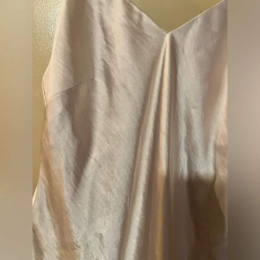 Dress Forum taupey V-Neck Slip Dress silky soft sheath satin - Picture 6 of 10